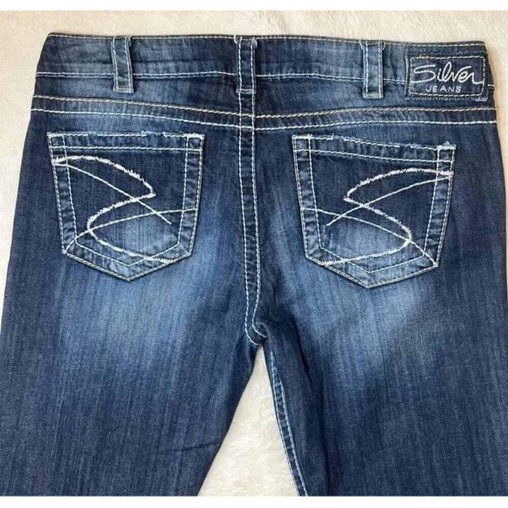 Silver Jeans Dark Wash Mid Rise Santorini Capri Jeans Size W 31